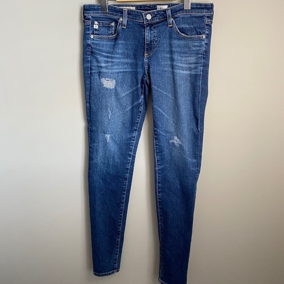 AG Adriano Goldschmied Blue Straight Leg Jeans - Picture 1 of 13